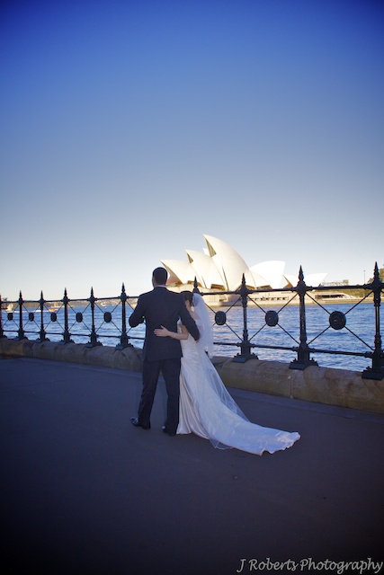 Couple at opera house - wedding photography